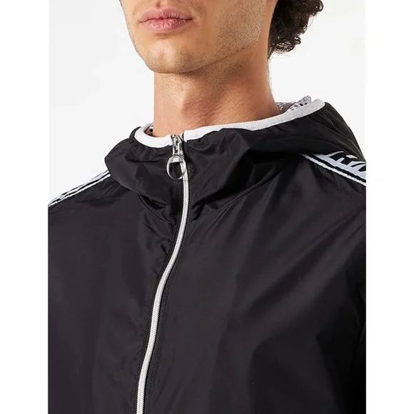 Armani exchange mens logo tape windbreaker jacket in black size S...USED - Picture 4 of 6